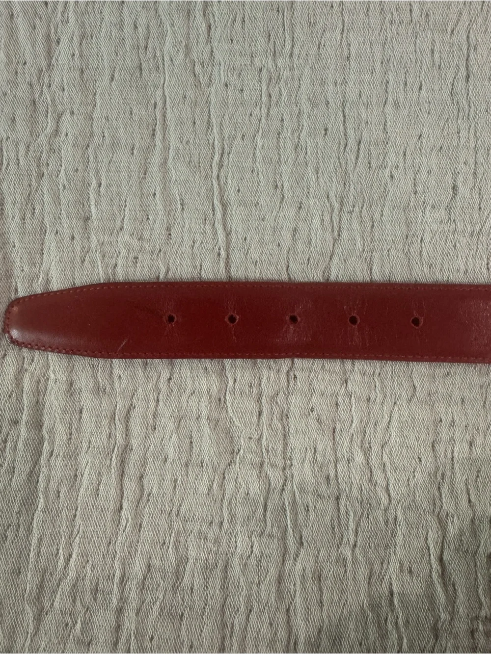 VTG Coach Red Burnished Cowhide Leather Belt #3901 Size Medium